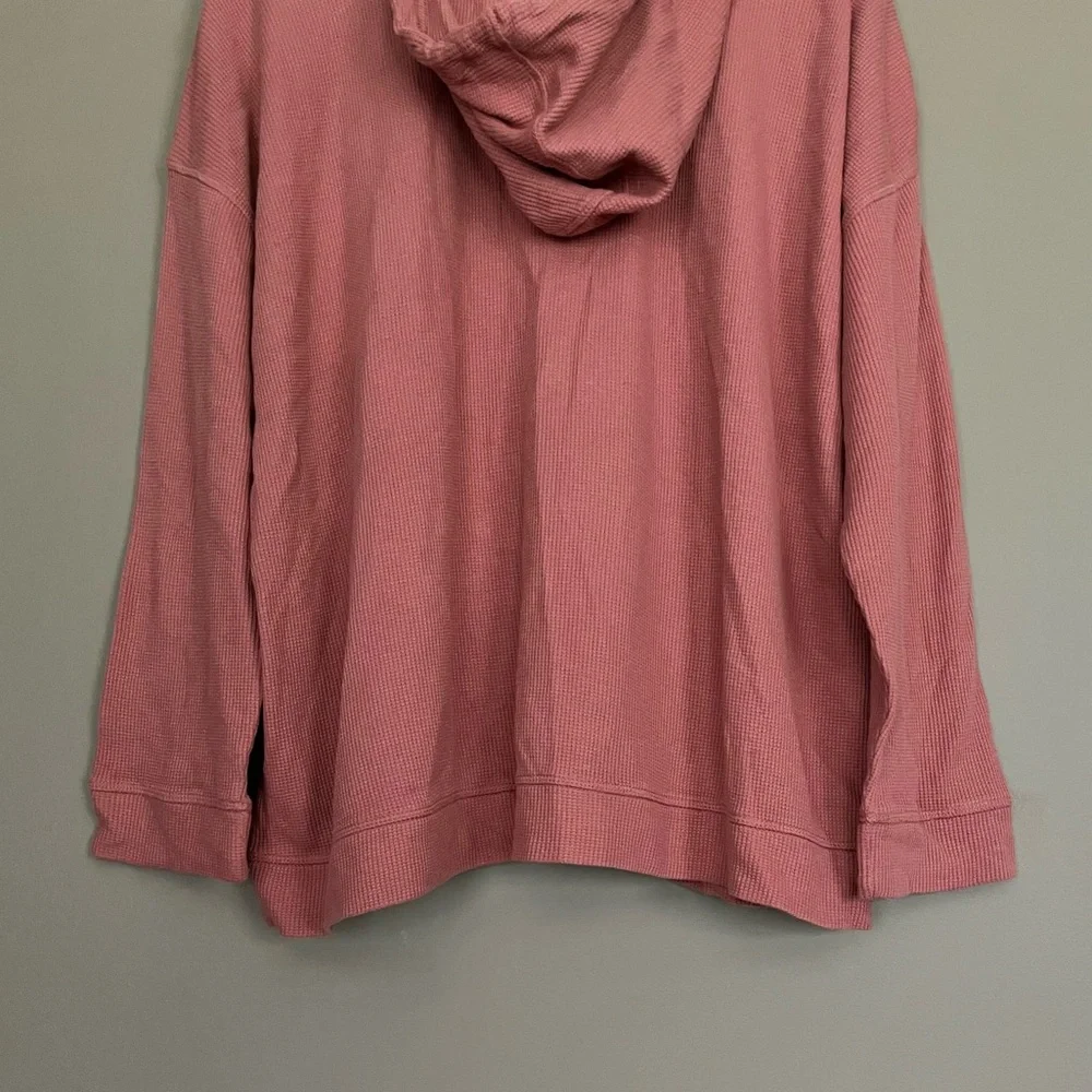 {J. Jill} Embroidered Waffle Knit with Hood in Dusty Rose - Womens XL - Picture 7 of 10